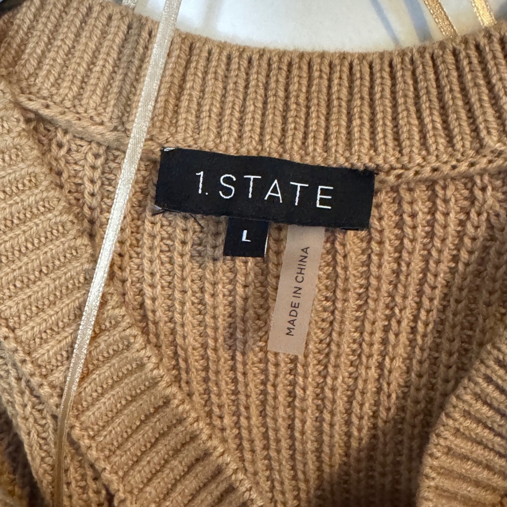 iState Tan Cold Should Stylish Sweater - Picture 2 of 3